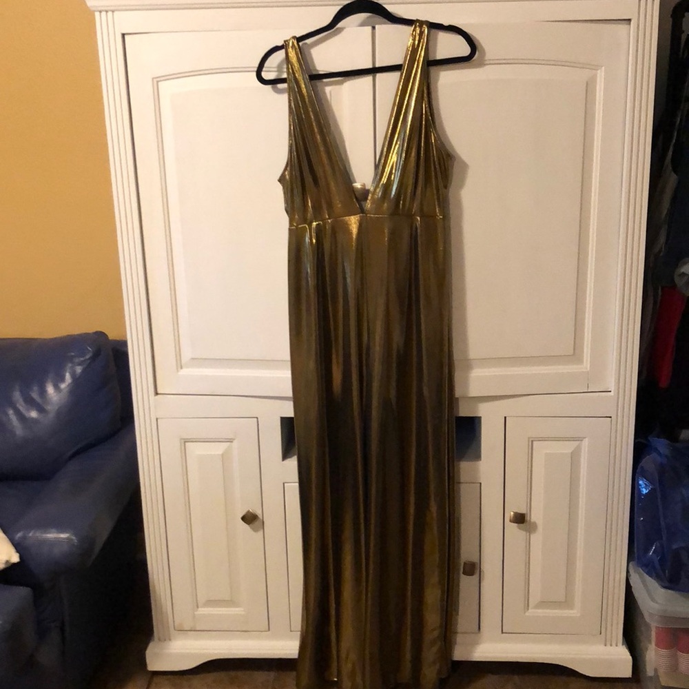 XXI gold jumpsuit